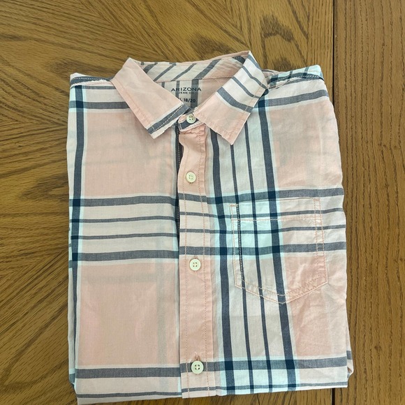 Arizona Button up checked shirt Youth Sz XL (18/20) NWT - Picture 6 of 7